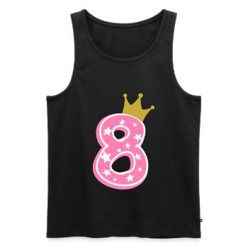 8 Krone 8th birthday 8 years - Men's Premium Organic Tank Top - black - Front - Michal (187cm)