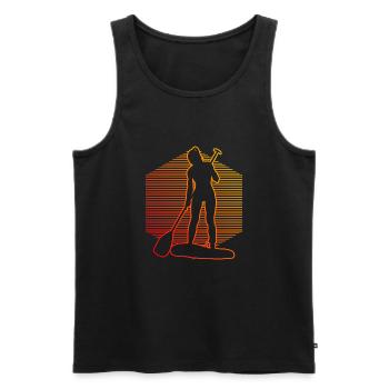 Standup Paddling Herren Damen Standup Paddleboard - Männer Premium Bio Tank Top - Schwarz - Vorne - AI Model Male 178 light (178cm)
