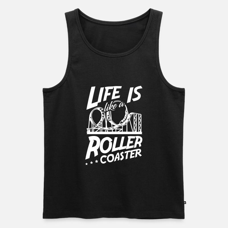 Roller Coaster - Männer Premium Bio Tank Top - Schwarz