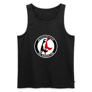 Antifaschistische Urlaubsaktion auf Sylt - Männer Premium Bio Tank Top - Schwarz - Vorne - Michal (187cm)