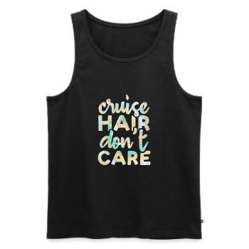 Cruise Hair Don't Care Tie Dye Print For Family - Men's Premium Organic Tank Top - black - Front - Michal (187cm)