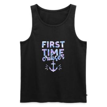 First Time Cruiser Cruise 2022 Tie Dye Print - Débardeur bio Premium Homme - noir - Devant - AI Model Male 178 light (178cm)