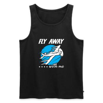 Fly Away With Me - Männer Premium Bio Tank Top - Schwarz - Vorne - AI Model Male 178 light (178cm)