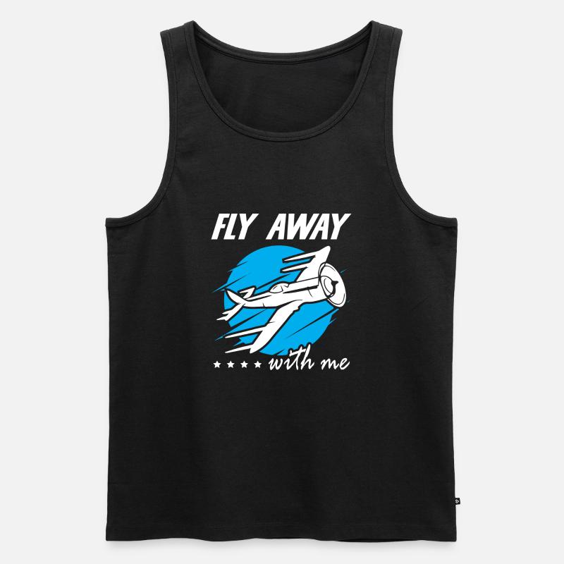 Fly Away With Me - Männer Premium Bio Tank Top - Schwarz