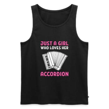 accordéon - Débardeur bio Premium Homme - noir - Devant - Michal (187cm)