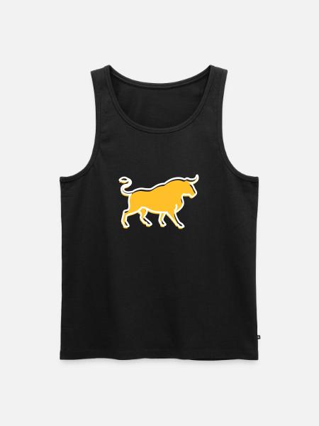 Ein wilder Stier - Männer Premium Bio Tank Top - Schwarz