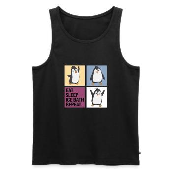 eisbader icebath winterbader eat sleep ice bath - Men's Premium Organic Tank Top - black - Front - AI Model Male 178 light (178cm)
