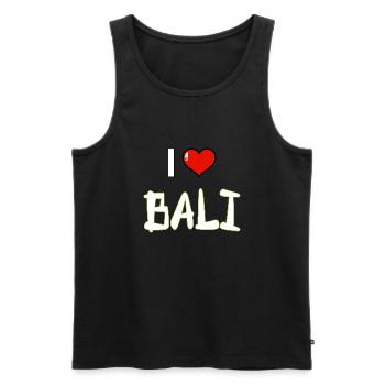 Bali - Indonesien - Männer Premium Bio Tank Top - Schwarz - Vorne - AI Model Male 178 light (178cm)