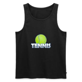 tennis - Débardeur bio Premium Homme - noir - Devant - Michal (187cm)
