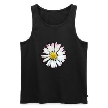 Daisy daisies flower, flower, floral - Men's Premium Organic Tank Top - black - Front - AI Model Male 178 light (178cm)