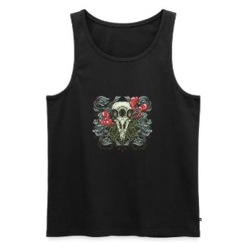 3 Eye Raven - Men's Premium Organic Tank Top - black - Front - AI Model Male 178 light (178cm)