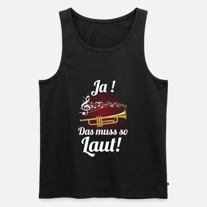 Trompete Spruch - Männer Premium Bio Tank Top - Schwarz