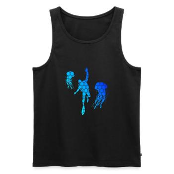 Scuba Tauchen Scuba Diver Free Dive Scuba Taucher - Männer Premium Bio Tank Top - Schwarz - Vorne - AI Model Male 178 light (178cm)