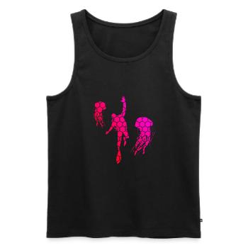 Scuba Taucher Tauchen Scuba Tauchen Scuba Diver - Männer Premium Bio Tank Top - Schwarz - Vorne - Michal (187cm)