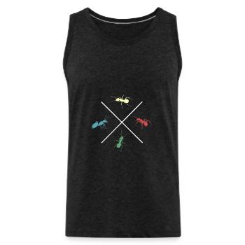 ant ant friends colorful ant colony - Men's Premium Organic Tank Top - charcoal grey - Front - Alexander (188cm)