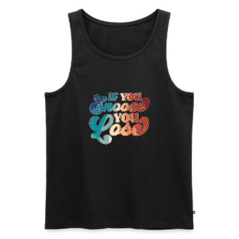 If You Snooze You Lose - Men's Premium Organic Tank Top - black - Front - Michal (187cm)