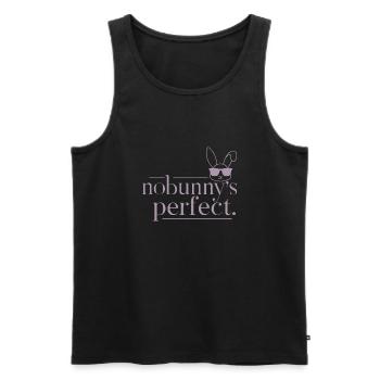 Hase "Nobunny is Perfect" Witzig - Männer Premium Bio Tank Top - Schwarz - Vorne - Michal (187cm)