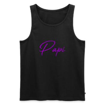 OPA. OPA. PAPA. VATERTAG. FROHER VATERTAG. - Männer Premium Bio Tank Top - Schwarz - Vorne - Michal (187cm)