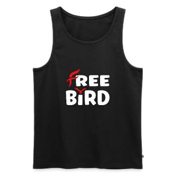Free Bird - frei wie ein Vogel - Men's Premium Organic Tank Top - black - Front - AI Model Male 178 light (178cm)