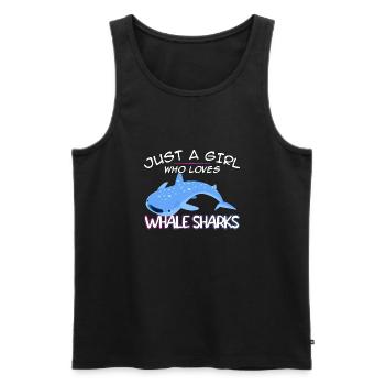 Just a Girl who loves Whale Sharks - Scuba diving - Männer Premium Bio Tank Top - Schwarz - Vorne - AI Model Male 178 light (178cm)