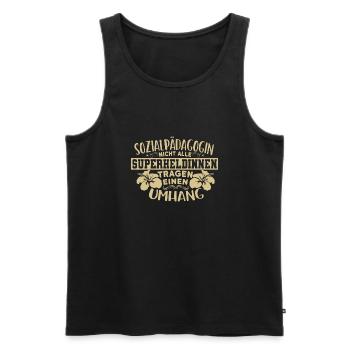 Sozialpädagogin Geschenkideen - Männer Premium Bio Tank Top - Schwarz - Vorne - Michal (187cm)