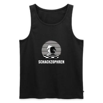 schach schachbrett schachspieler schachmatt - Männer Premium Bio Tank Top - Schwarz - Vorne - AI Model Male 178 light (178cm)
