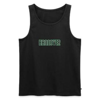 Un fan de Kröpcke fier de son cadeau pour la ville du football de Hanovre - Débardeur bio Premium Homme - noir - Devant - AI Model Male 178 light (178cm)