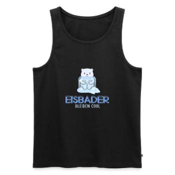 eisbaden eisloch pudelmütze jagertee eisbader - Männer Premium Bio Tank Top - Schwarz - Vorne - Michal (187cm)