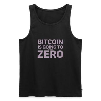 Dictons sur le bitcoin Le bitcoin sera toujours un zéro - Débardeur bio Premium Homme - noir - Devant - AI Model Male 178 light (178cm)