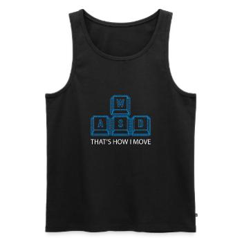 WASD Gaming Gaming Video Game, PC, Computer - Men's Premium Organic Tank Top - black - Front - Michal (187cm)