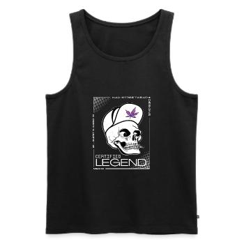 A certified Legend - Men's Premium Organic Tank Top - black - Front - AI Model Male 178 light (178cm)