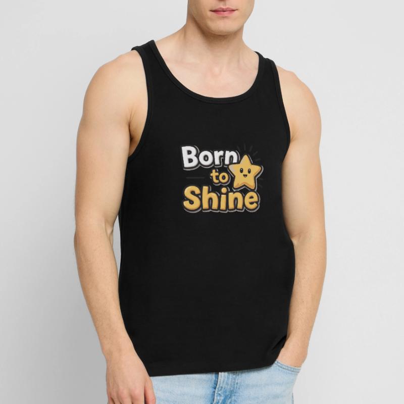 Né pour briller – Strahlender Stern Débardeur bio Premium Homme