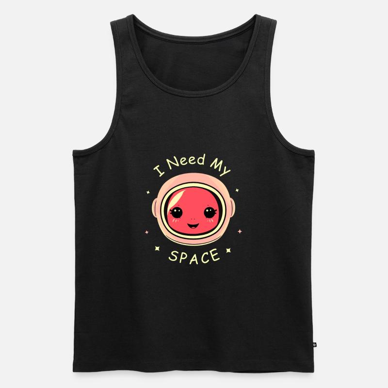 Astronaut - Männer Premium Bio Tank Top - Schwarz
