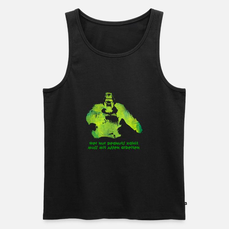 wer nur peanuts zahlt ... - Männer Premium Bio Tank Top - Schwarz