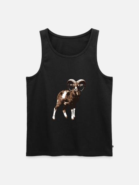 Mouflon - Men's Premium Organic Tank Top - black
