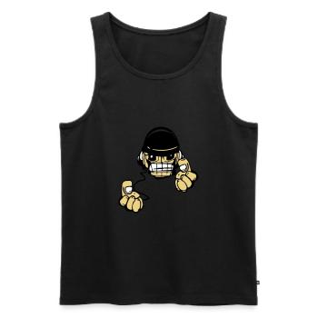 Micky DJ - Männer Premium Bio Tank Top - Schwarz - Vorne - AI Model Male 178 light (178cm)