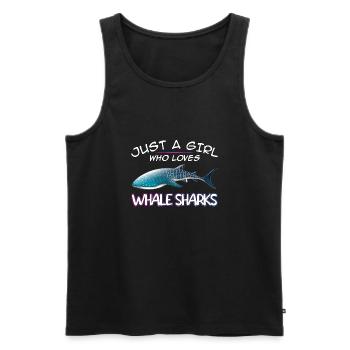 Just a Girl who loves Whale Sharks - Scuba diving - Männer Premium Bio Tank Top - Schwarz - Vorne - AI Model Male 178 light (178cm)
