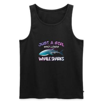 Just a Girl who loves Whale Sharks - Scuba diving - Männer Premium Bio Tank Top - Schwarz - Vorne - AI Model Male 178 light (178cm)