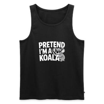 Faire semblant d’être un koala - Débardeur bio Premium Homme - noir - Devant - Michal (187cm)