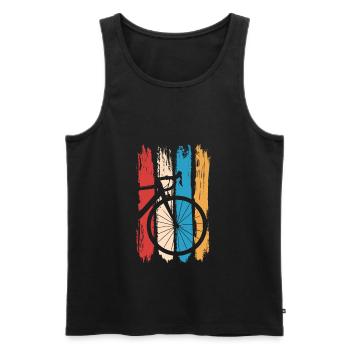 Road bike bike bikepacking gravel bike - Men's Premium Organic Tank Top - black - Front - AI Model Male 178 light (178cm)