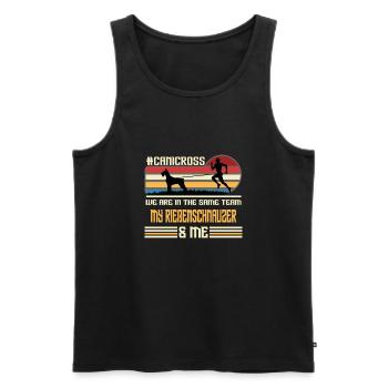 canicross rießenschnauzer zughund zughundesport - Männer Premium Bio Tank Top - Schwarz - Vorne - Michal (187cm)