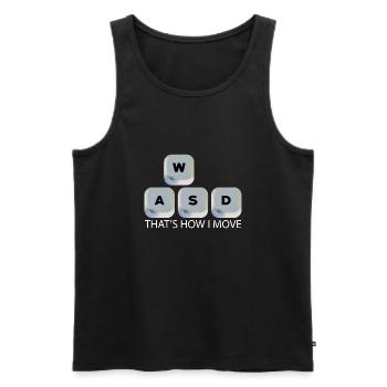 WASD Gaming Gaming Video Game, PC, Computer - Men's Premium Organic Tank Top - black - Front - Michal (187cm)