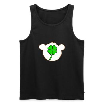 Heureux ours mignons trèfle - Débardeur bio Premium Homme - noir - Devant - Michal (187cm)