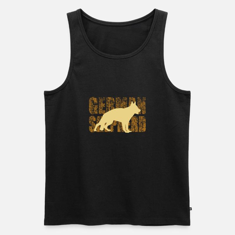 german shepherd - Männer Premium Bio Tank Top - Schwarz