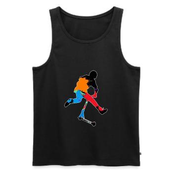 Freestyle-Roller - Männer Premium Bio Tank Top - Schwarz - Vorne - AI Model Male 178 light (178cm)