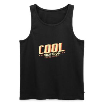 Cool seit 2006 - Männer Premium Bio Tank Top - Schwarz - Vorne - Michal (187cm)