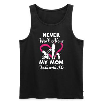Never walk alone my mom walk with me - Männer Premium Bio Tank Top - Schwarz - Vorne - AI Model Male 178 light (178cm)