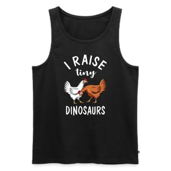 Chickens funny chicken lovers gift chicken farm - Men's Premium Organic Tank Top - black - Front - AI Model Male 178 light (178cm)