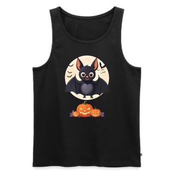 Bat Pumpkin Halloween Costume Kids Cute - Men's Premium Organic Tank Top - black - Front - Michal (187cm)