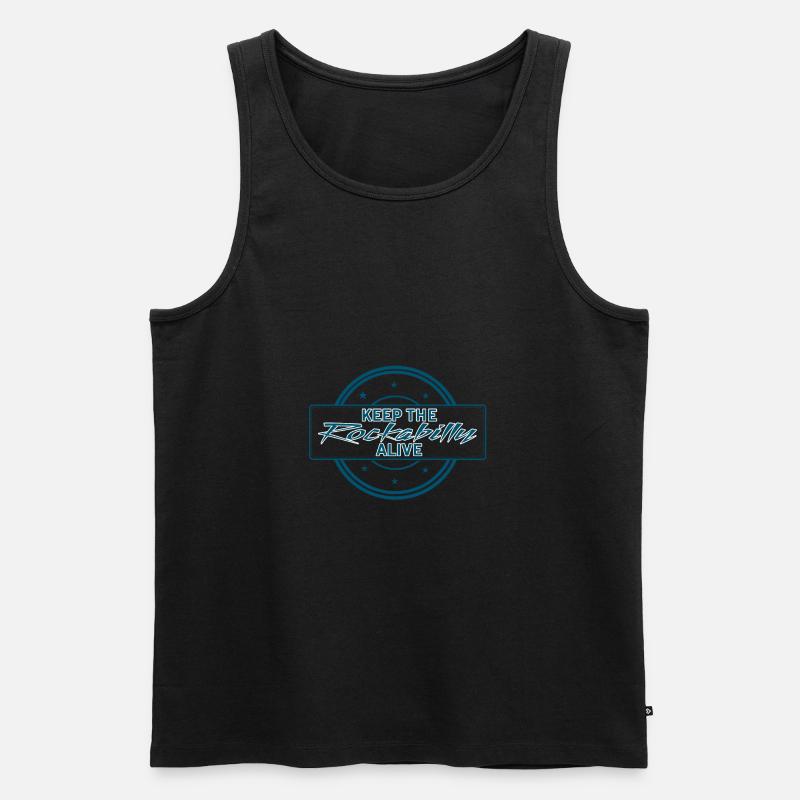 Rockabilly Alive - Men's Premium Organic Tank Top - black